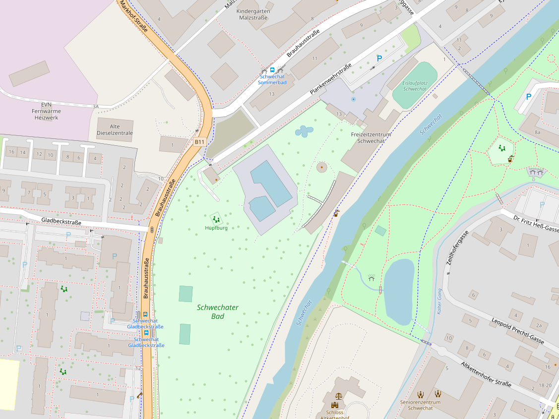 Hallenbad Schwechat - Kartenansicht - OpenStreetMap